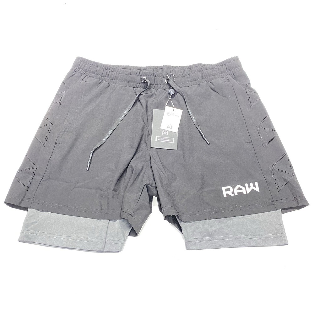 Rawgear RAW-TEK 2-in-1 Men's Training Shorts Size L NWT READ - Picture 1 of 10